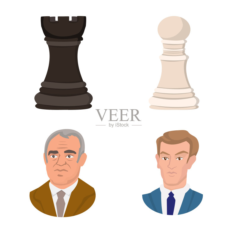 国际象棋和游戏符号集图标素材