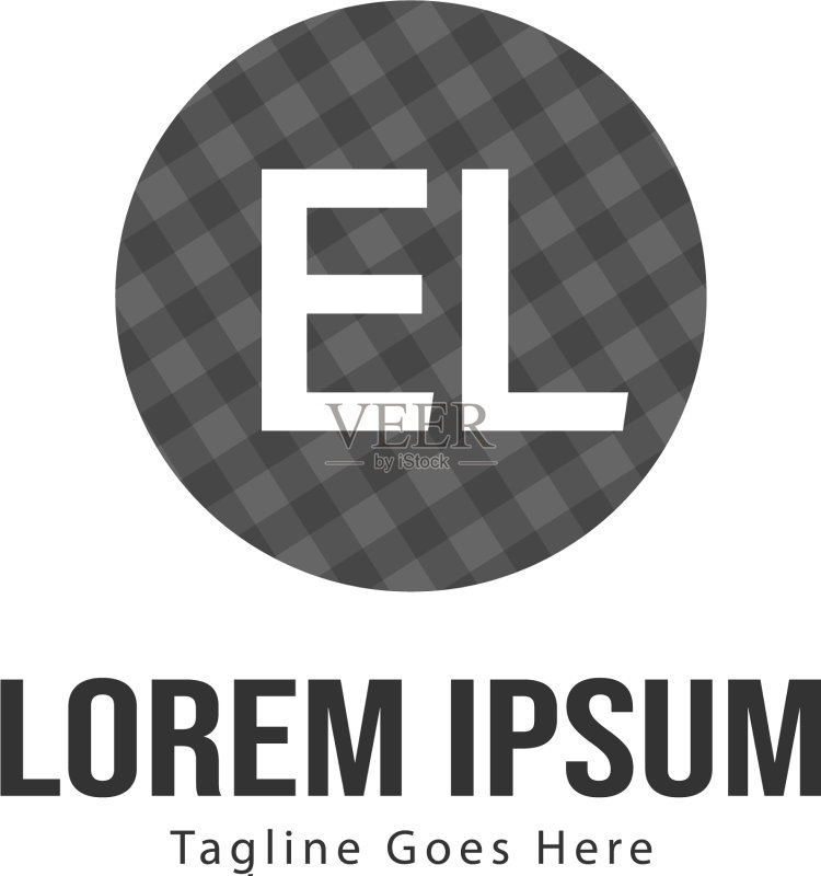 首字母EL现代框架标志模板图标素材