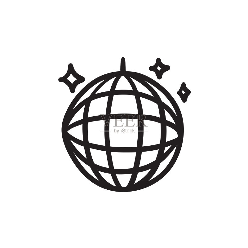 迪斯科球素描图标图标素材