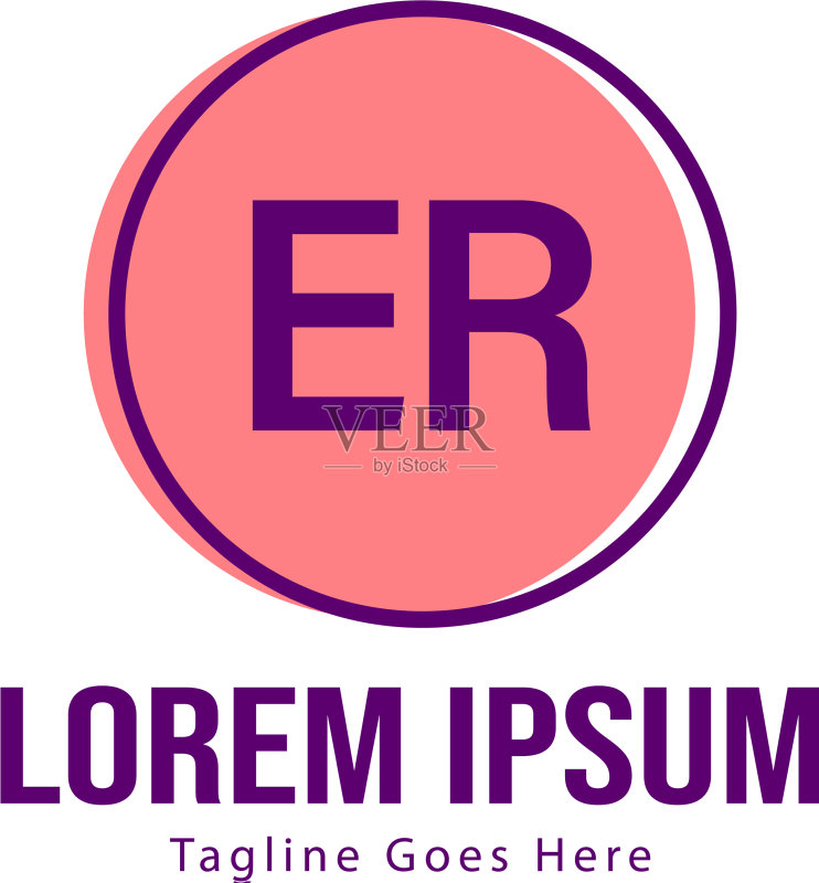 ER字母现代框架logo模板图标素材