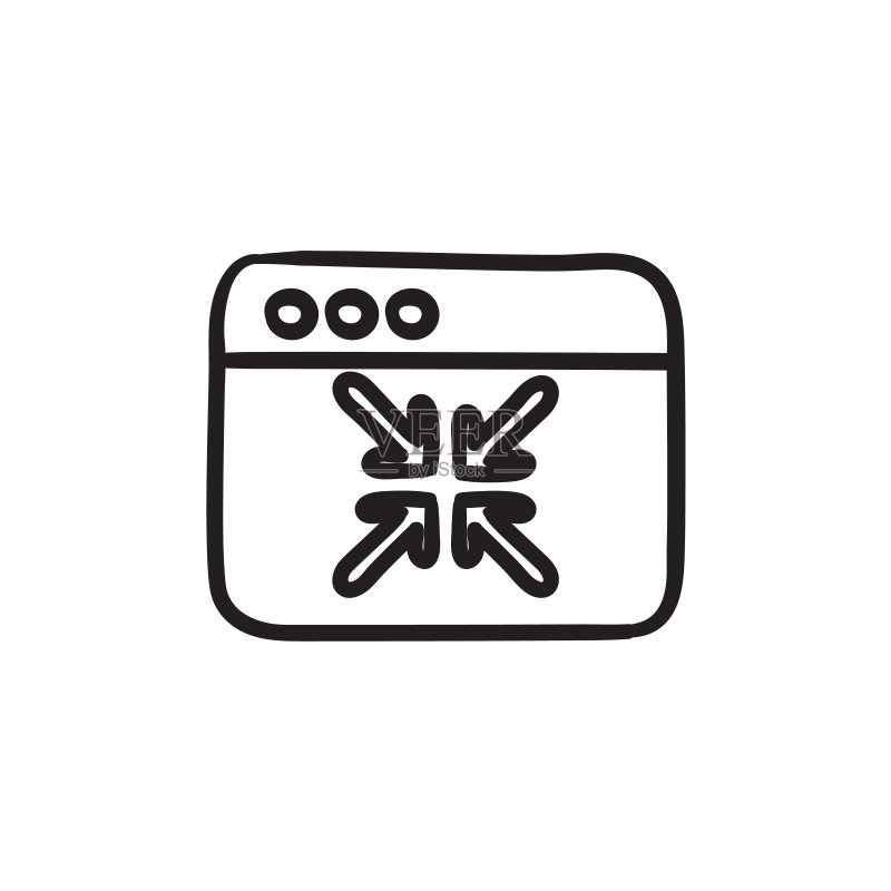 退出全屏Sketch图标图标素材