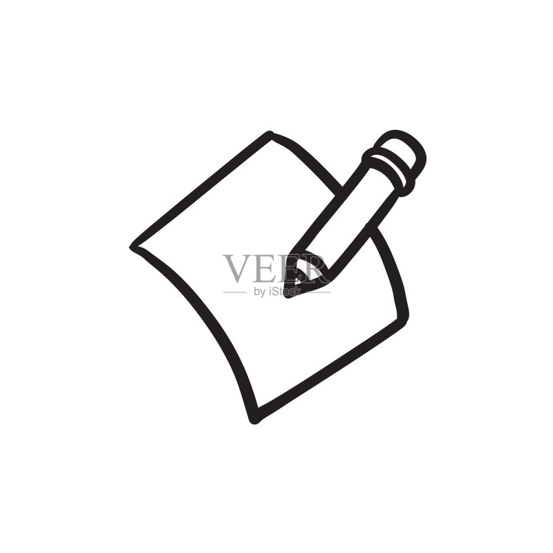 铅笔和文档草图图标图标素材