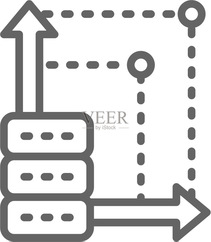 云存储服务器扩展空间图标素材