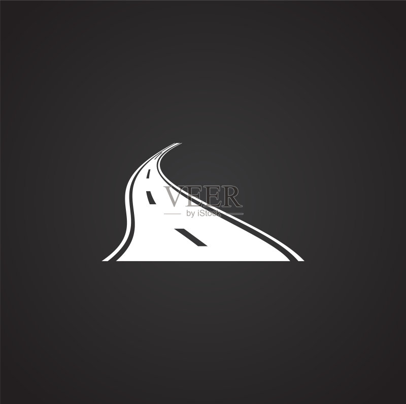 道路图标背景设计图标素材