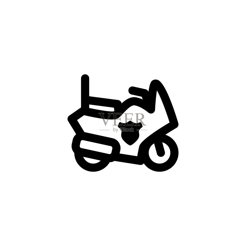 警用摩托车图标图标素材