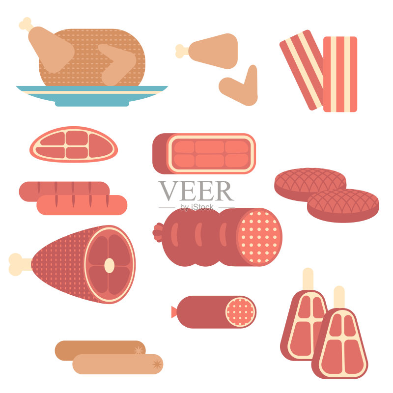 肉类产品合集图标素材