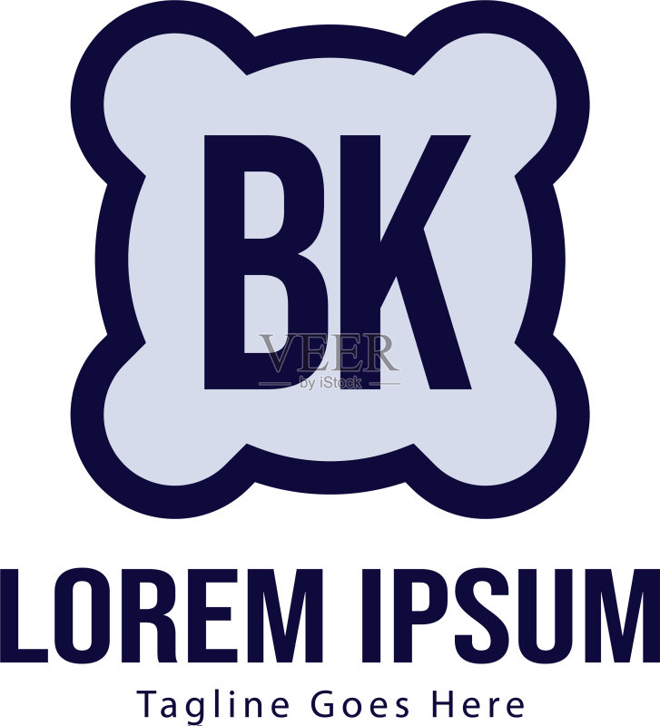 BK字母标志设计创意现代图标素材