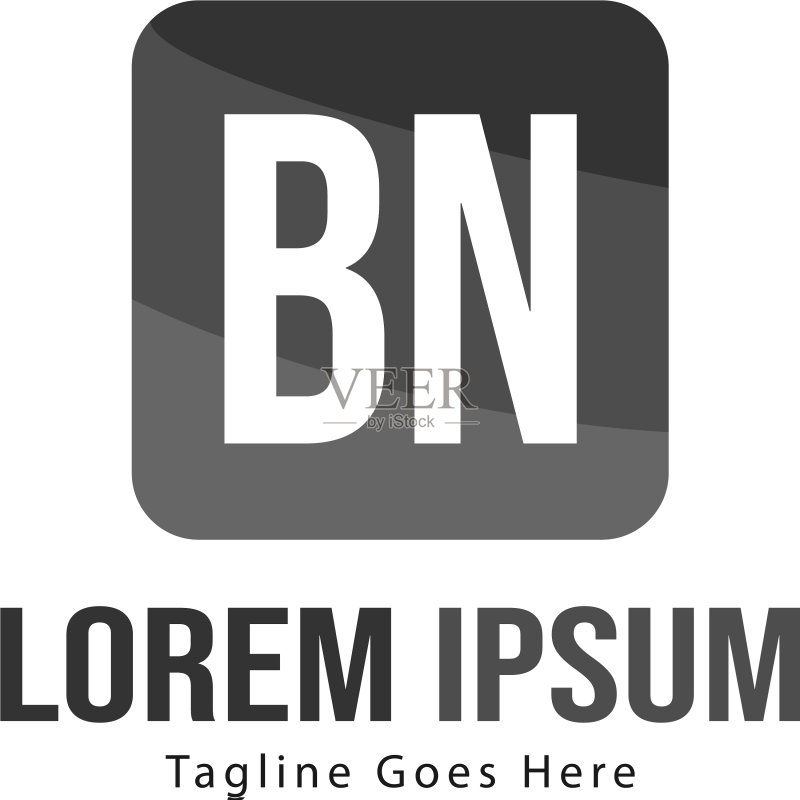 BN字母logo设计(创意现代风格)图标素材