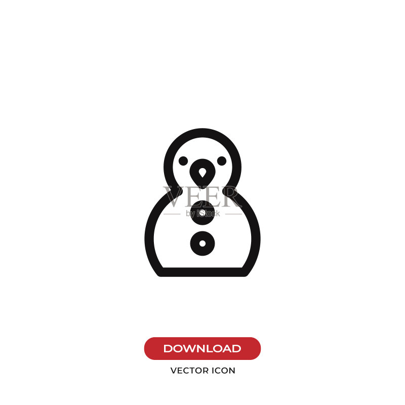 雪人图标圣诞节标志图标素材