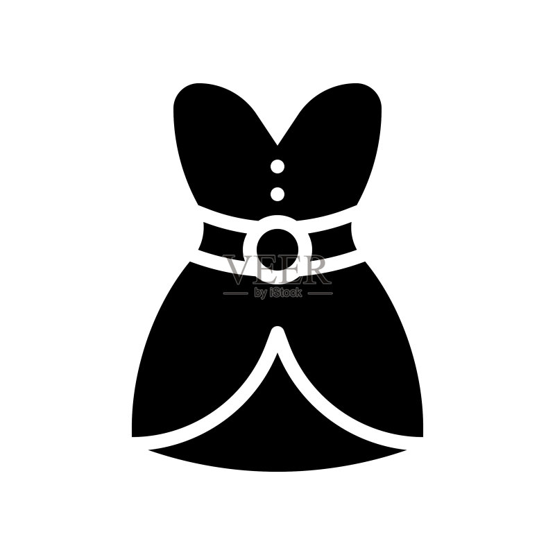 女士连衣裙纯色风格图标图标素材