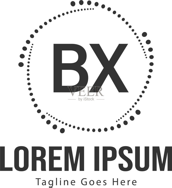 BX字母标志设计,创意现代图标素材