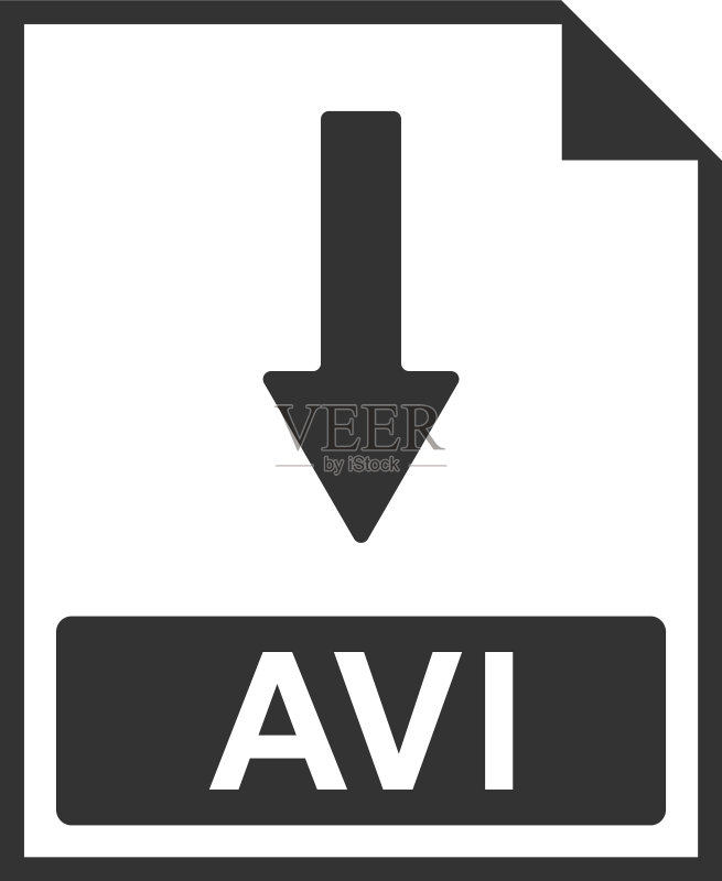 AVI文件下载图标图标素材