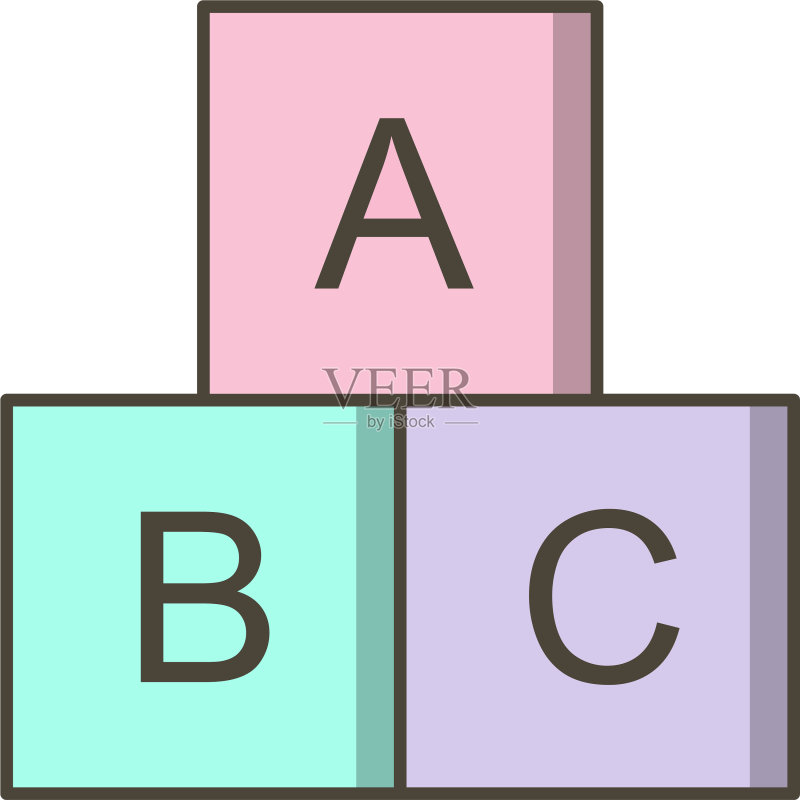 ABC立方体图标图标素材