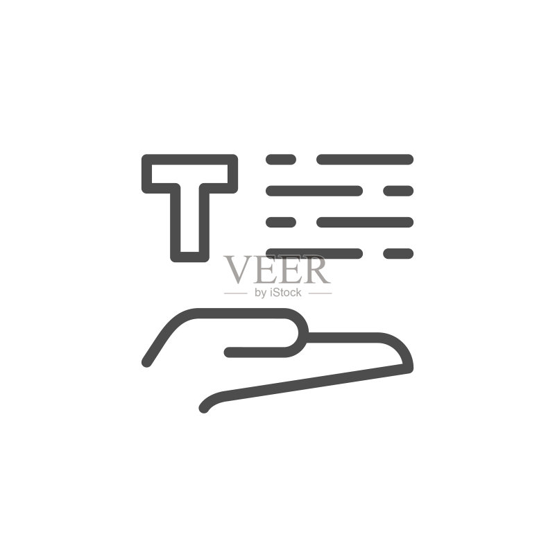 文案写作线性图标图标素材