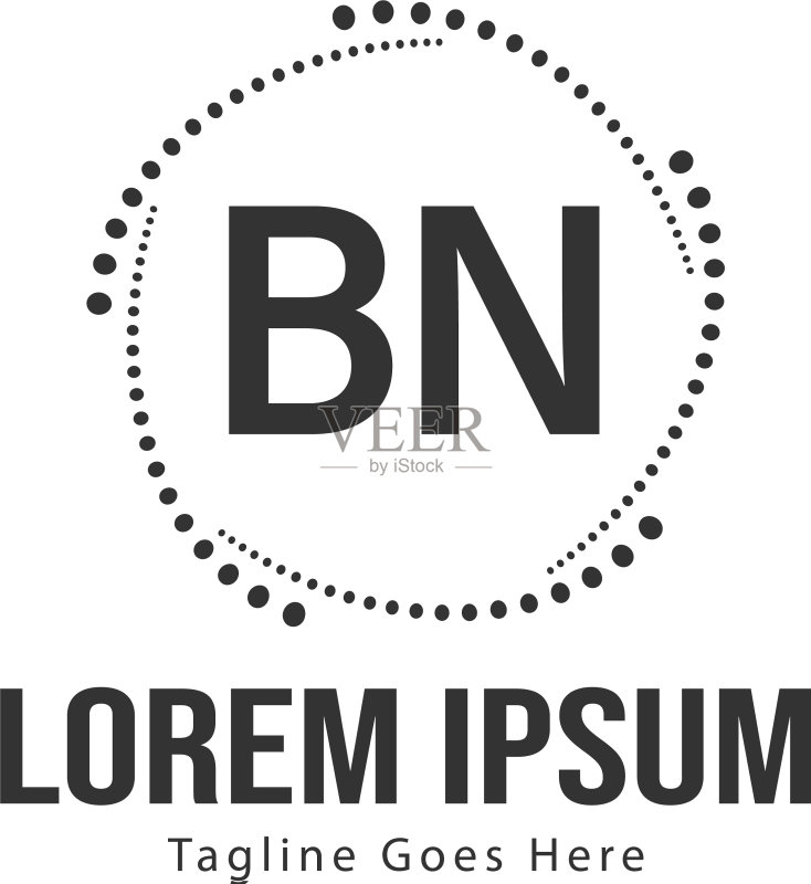 BN字母logo设计(创意现代风格)图标素材