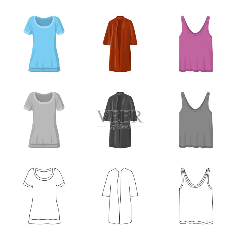 女性服装图标设计图标素材