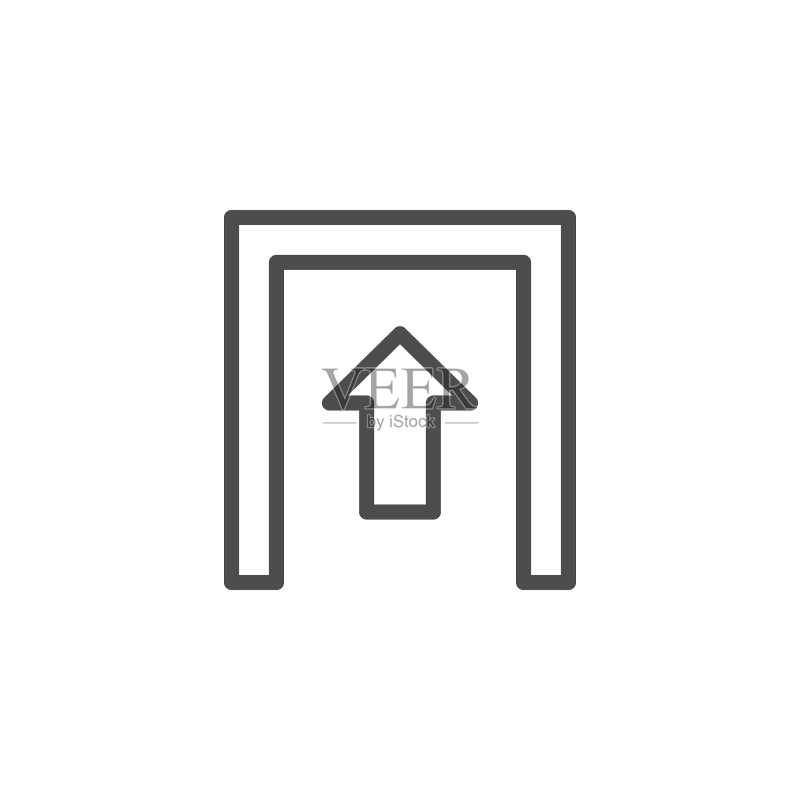 现代入口线条轮廓图标图标素材