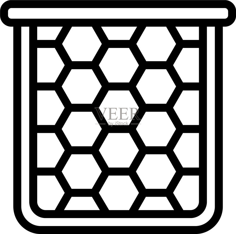 蜂蜜框架轮廓图标图标素材