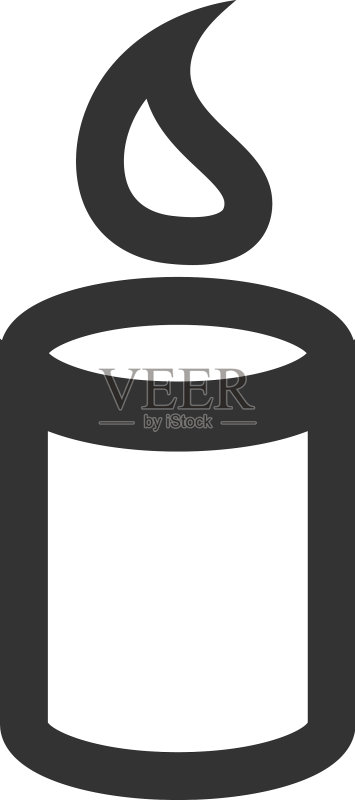 蜡烛图标平面设计模板图标素材