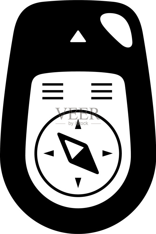 带GPS的数字指南针图标素材