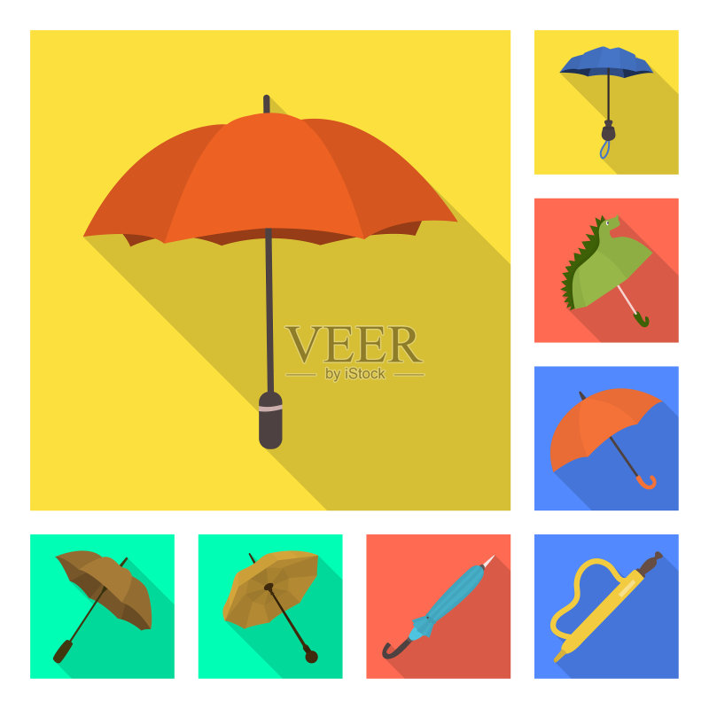 设计保护和封闭Logo集图标素材