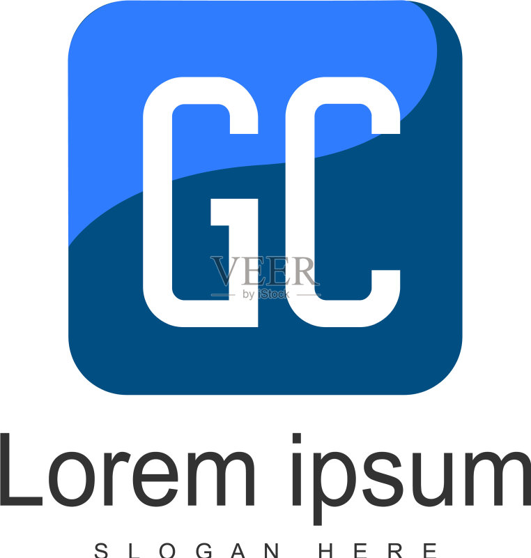 首字母GC现代框架标志模板图标素材