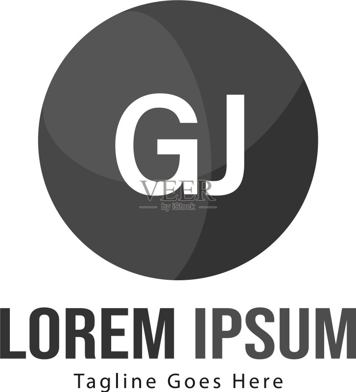 现代框架GJ logo模板图标素材