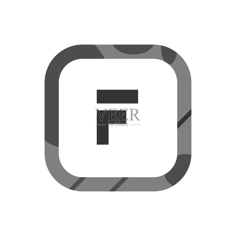 首字母F标志设计模板图标素材