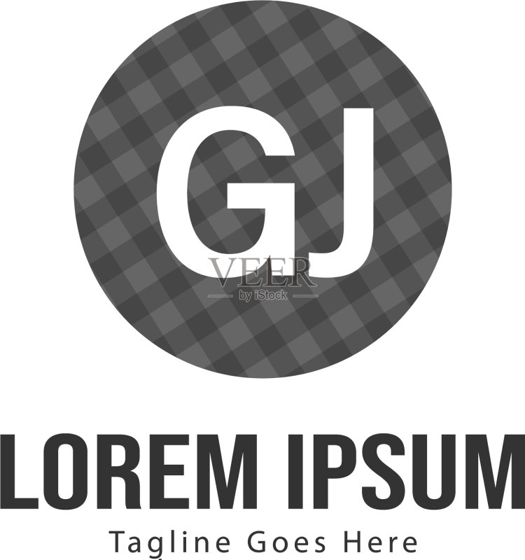 现代框架GJ logo模板图标素材