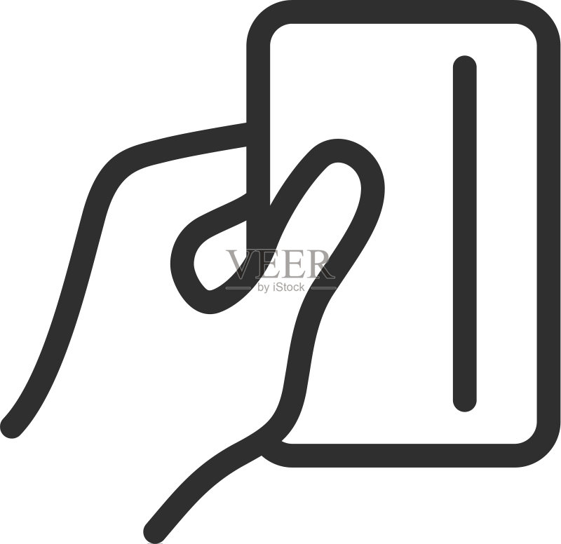 手持卡片图标素材