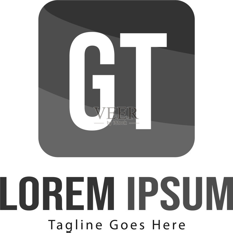 GT字母现代边框Logo模板图标素材