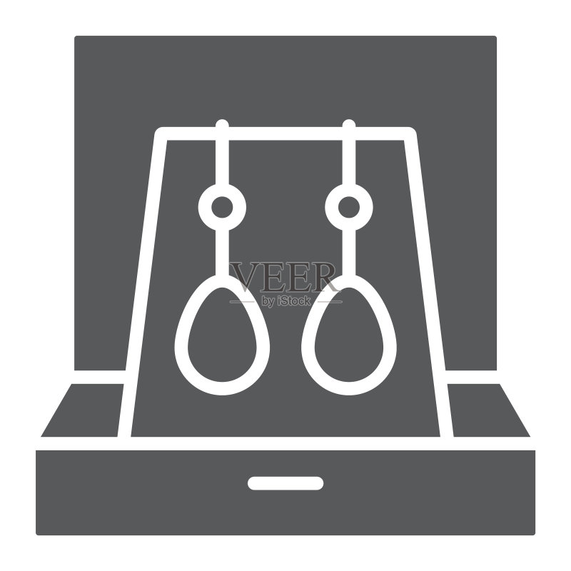 盒装耳环glyph图标珠宝图标素材