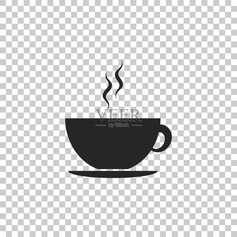 透明背景上的咖啡杯图标图标素材