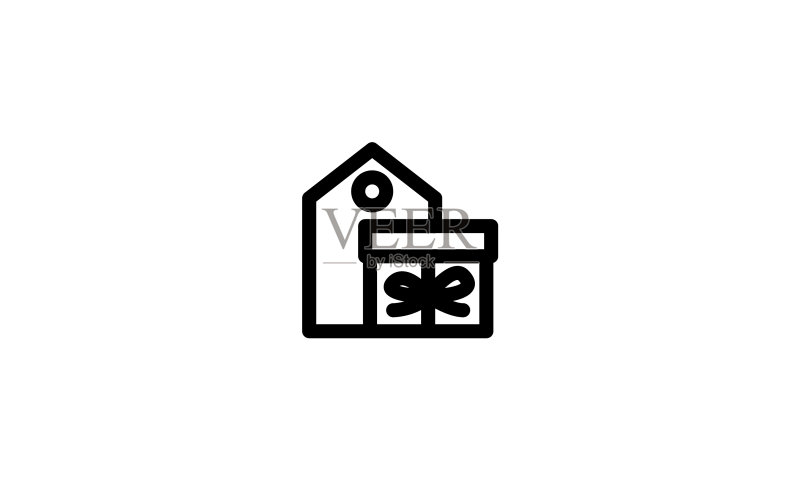 礼品盒模板设计图标素材