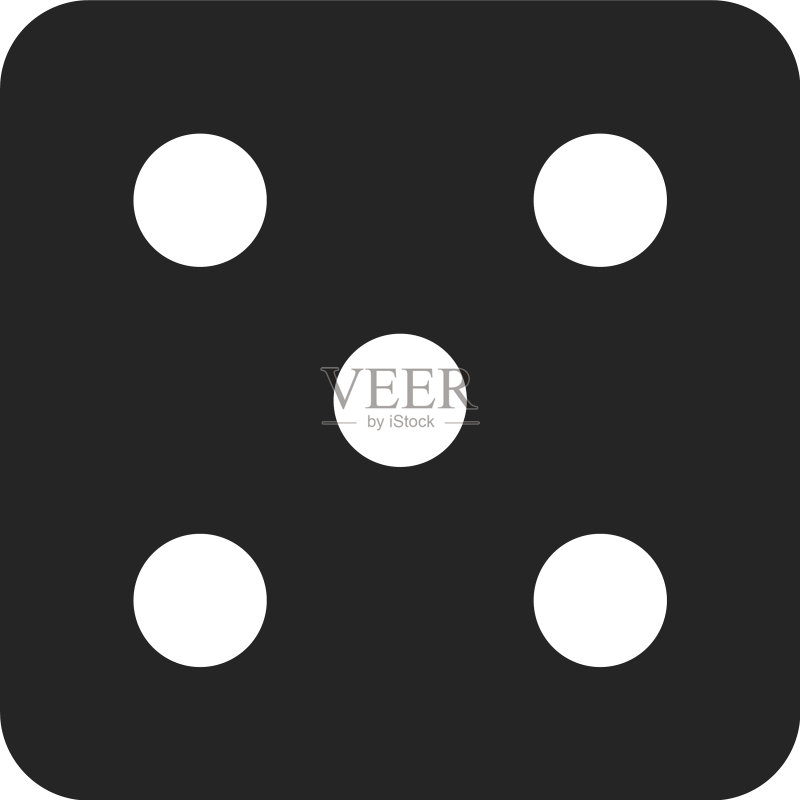骰子数字五图标图标素材