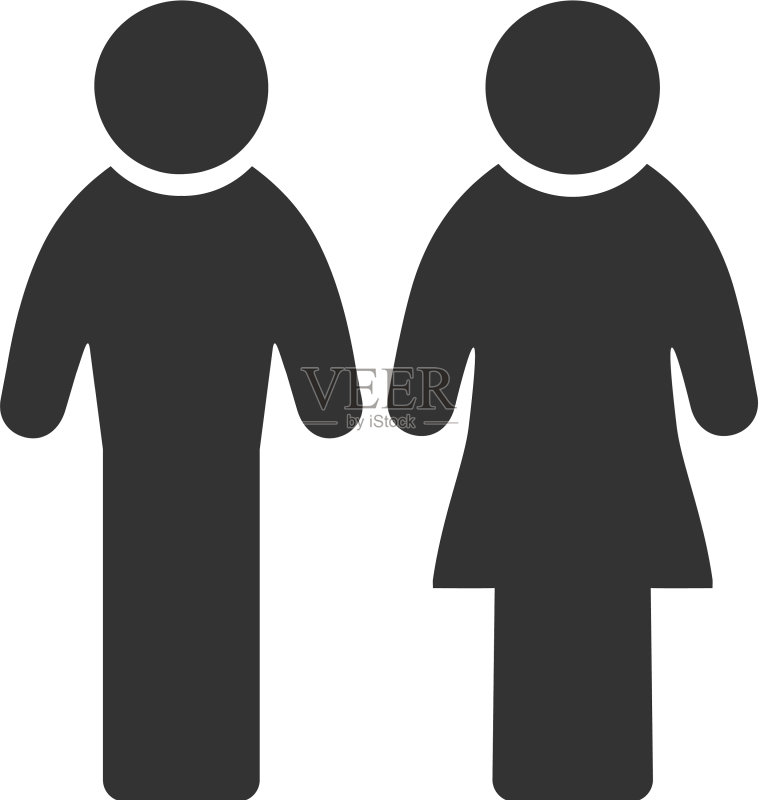 男人和女人图标扁平风格图标素材