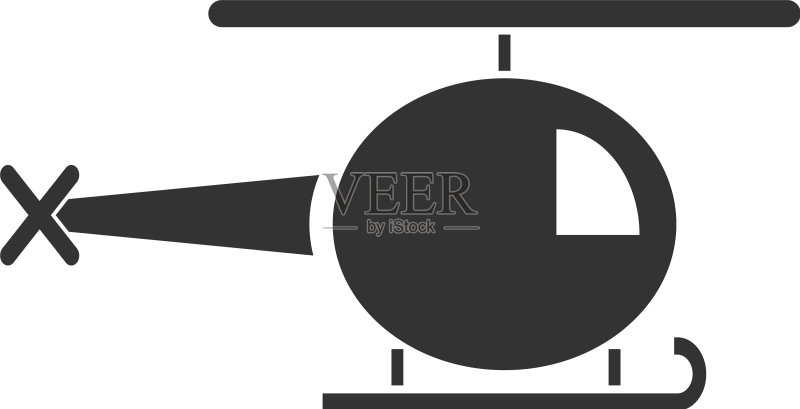 扁平风格直升机图标图标素材