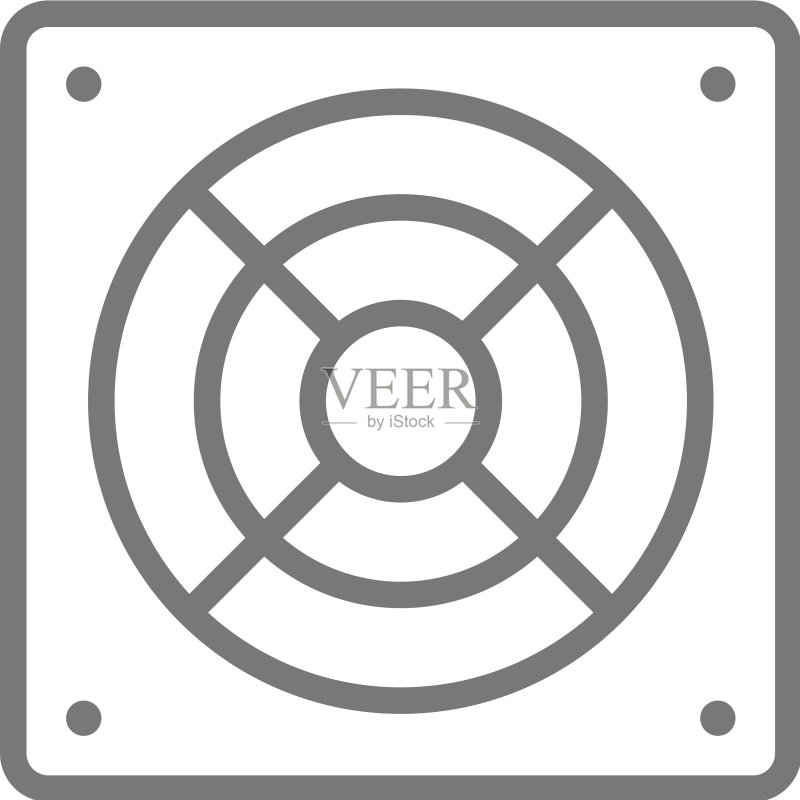 电脑风扇线条图标图标素材