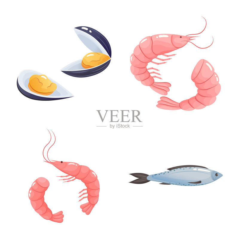 食物与海洋logo合集图标素材