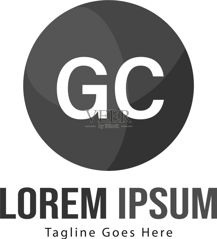 首字母GC现代框架标志模板图标素材