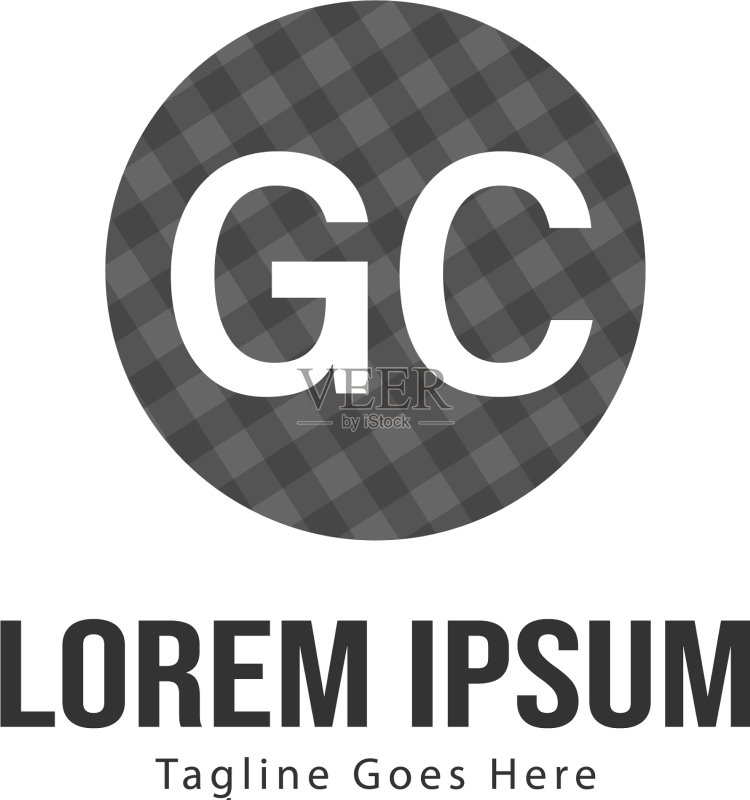 首字母GC现代框架标志模板图标素材
