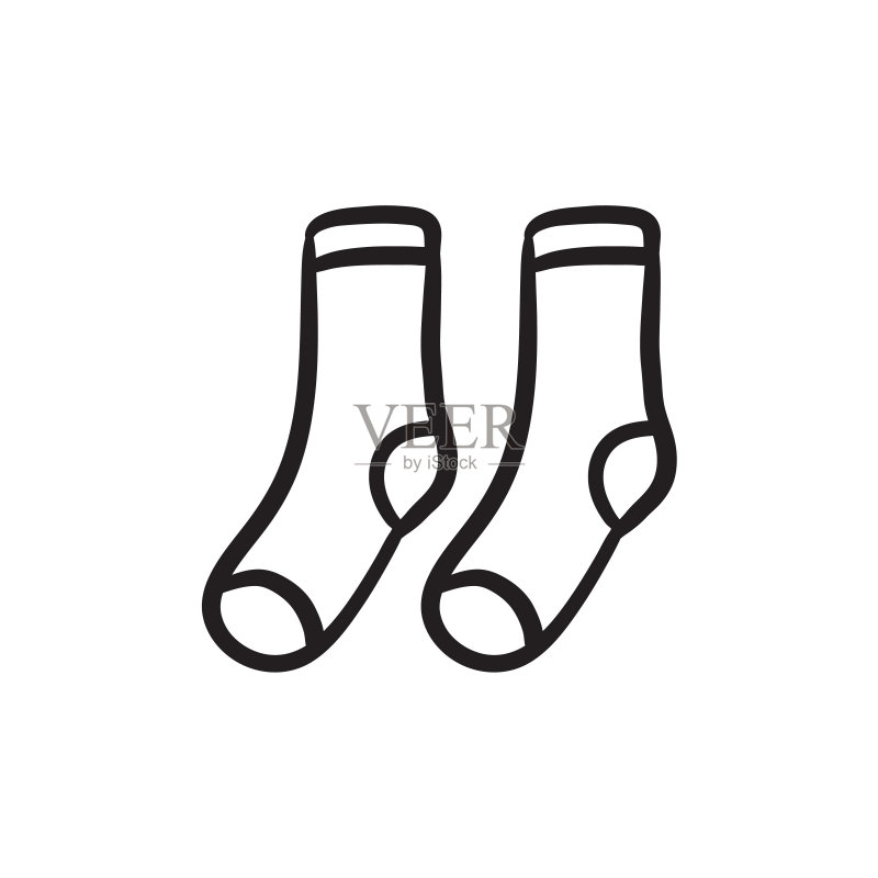 袜子素描图标图标素材