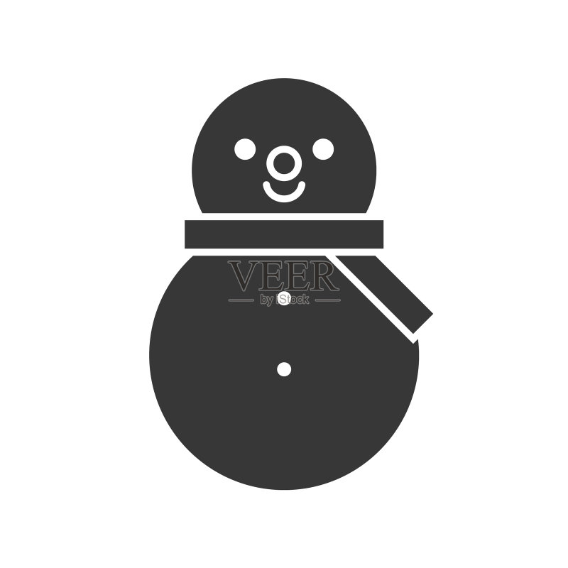 剪影雪人图标图标素材