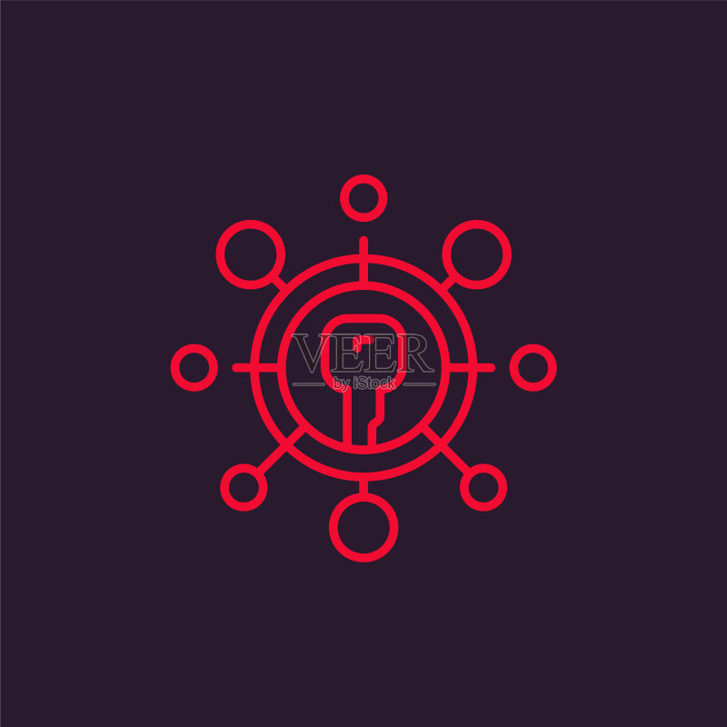 加密线条图标图标素材