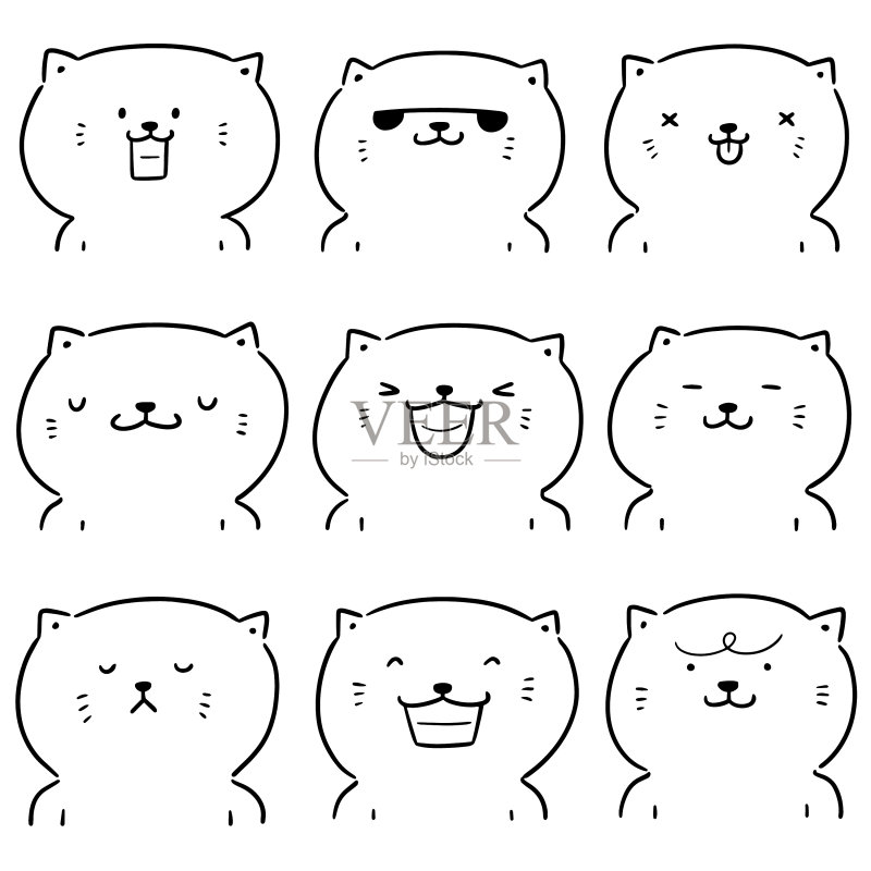 猫咪套装图标素材