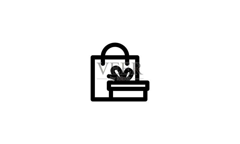 礼品盒模板设计图标素材