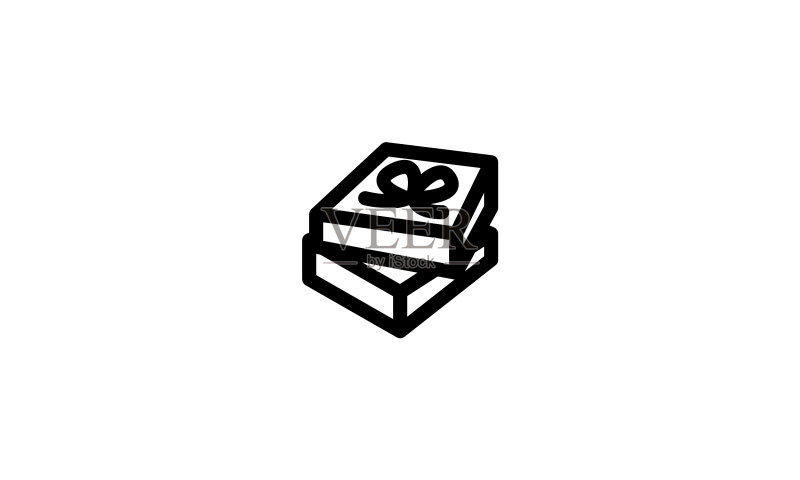 礼品盒模板设计图标素材