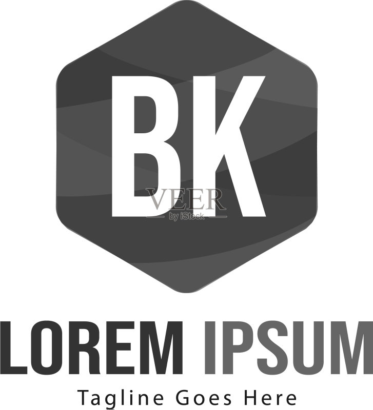 BK字母标志设计创意现代图标素材