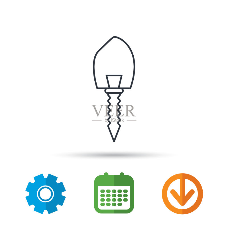 牙科植入图标口腔修复体标志图标素材