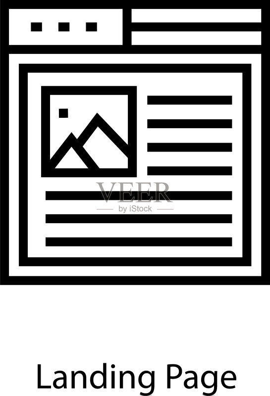 着陆页模板图标素材
